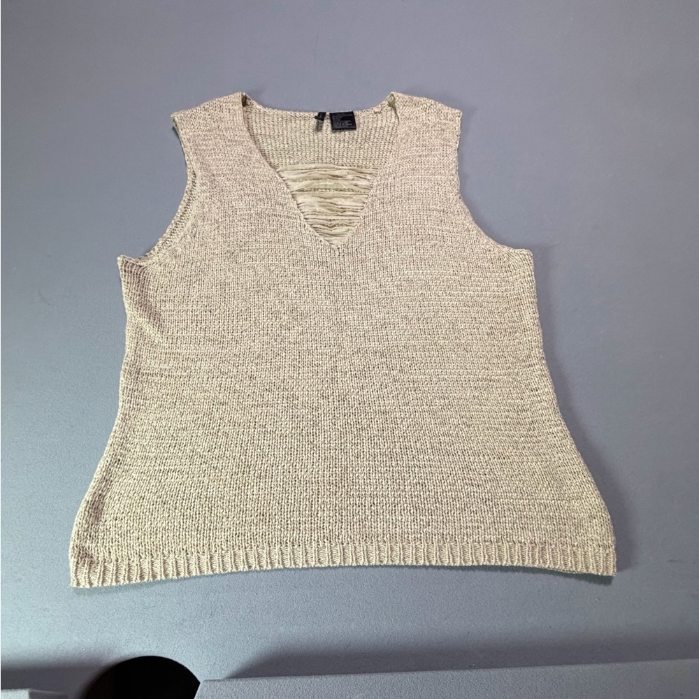 Vintage Etoile Beige Knit  tank Top sweater vest